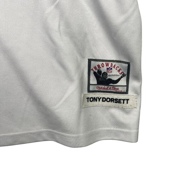 Mitchell & Ness Tony Dorsett 33 Throwback Jersey Dallas Cowboys FLAW White 58 4X - Picture 6 of 7